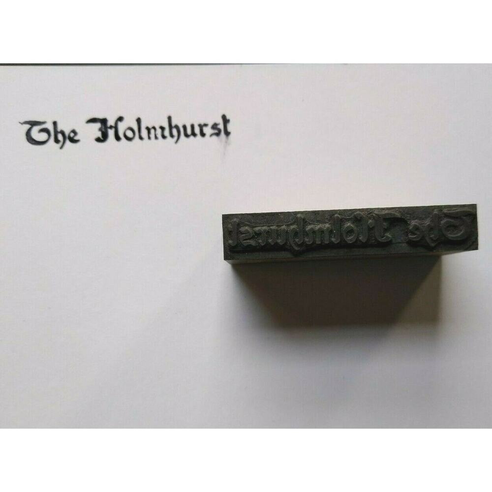The Holmhurst Hotel Old Atlantic City Letter Press Printer Block Ink Stamp NJ
